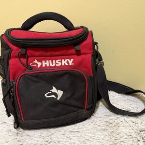 Red and Black Men's Husky Job Site Lunch Box Cooler Bag